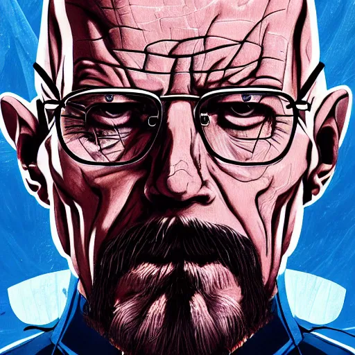 Image similar to portrait of walter white skull, anime fantasy illustration by tomoyuki yamasaki, kyoto studio, madhouse, ufotable, comixwave films, trending on artstation