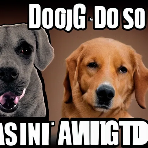 Prompt: a dog meme saying'dog ', trending on giphy, giphy memes, 4 k, 8 k