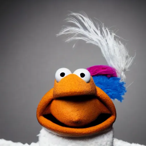 Image similar to studio portrait still of muppet!!!!! david bowie space oddity!!!!!! as a muppet muppet as a muppet, 8 k, studio lighting, key light,