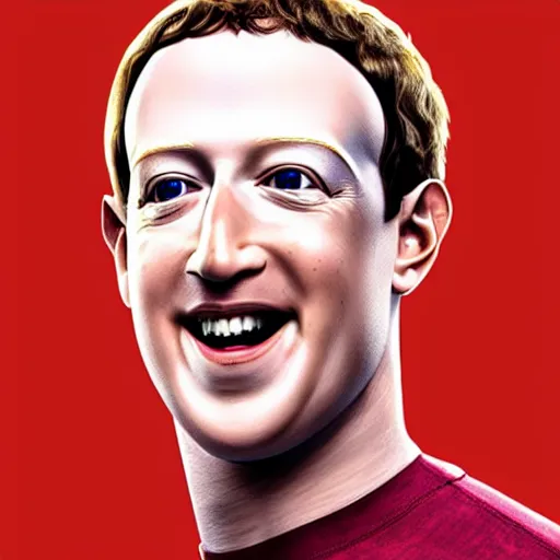 Image similar to mark zuckerberg as the face of a robot