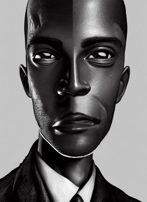 Image similar to an anthropomorphic beautiful black male portrait taking photos black letter jacket, short hair, fine art, award winning, intricate, elegant, sharp focus, octane render, hyperrealistic, cinematic lighting, highly detailed, digital painting, 8 k concept art, art by jamie hewlett and z. w. gu, masterpiece, trending on artstation, 8 k