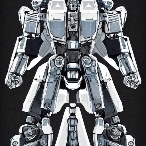 Prompt: very detailed mecha thumbnail art, greyscale in vector art, very symmetrical, by inzvy, science fiction, artstation, pinterest, adobe photoshop