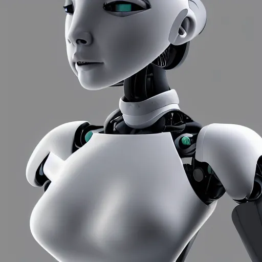 Image similar to A female humanoid robot, lof of details, 4k