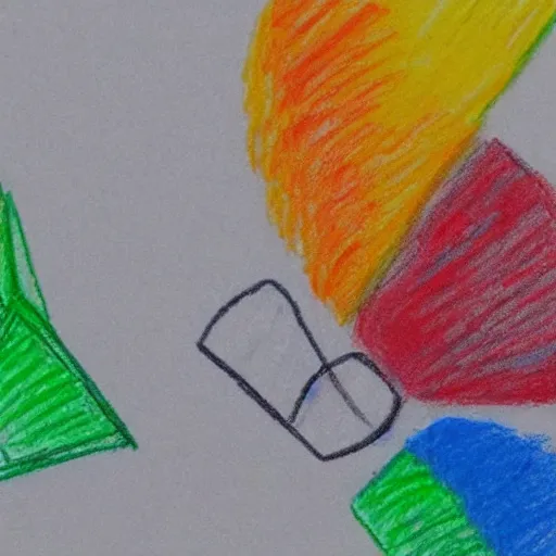 Prompt: crayon drawing of google maps