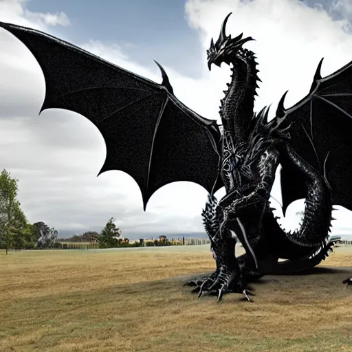 Image similar to giant black dragon