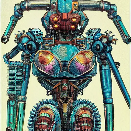 Image similar to beautifully colored combat mecha by m. c. escher, junji ito h. r. giger