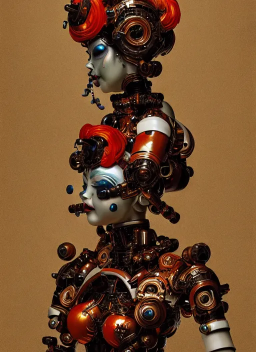 Prompt: portrait of a organic seductive cybernetic latex geisha mecha, satsuma ware, modern fine art, fractal, in the style of ghosts in the machine, intricate ornaments, elegant, highly detailed, digital photography, subsurface scattering, by greg rutkowski,