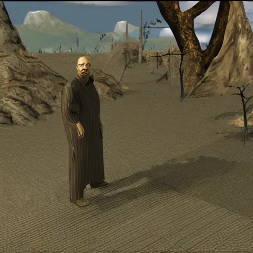 Prompt: walter white in morrowind