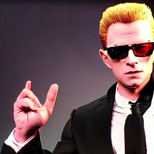 Image similar to albert wesker giving a tedtalk