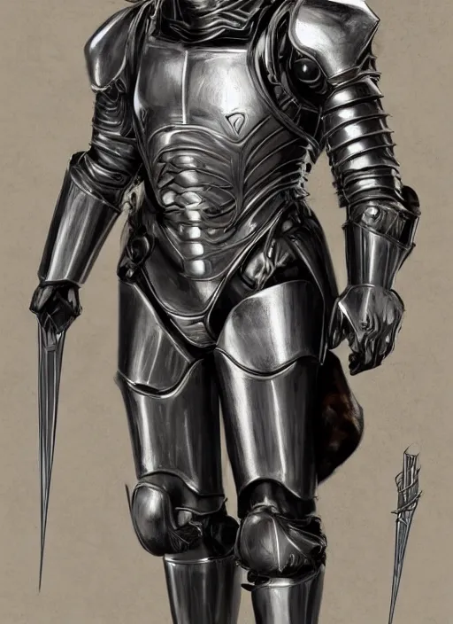 Image similar to powerful male tin man, christian bale as tinman, full body character concept, covered in full metal armor, plating, art nouveau, super powers, fantasy, intricate, elegant, highly detailed, digital painting, artstation, concept art, shining, sharp focus, illustration, art by stanley lau