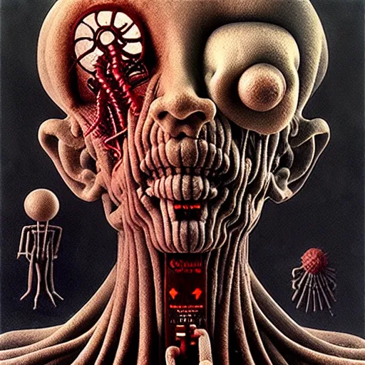 Image similar to fourth industrial revolution by otto dix, junji ito, hr ginger, jan svankmeyer, beksinski, claymation, hyperrealistic, aesthetic, masterpiece