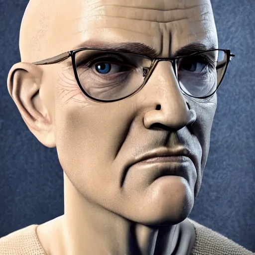 Image similar to A middle-aged Dr. Venture in real life with a hooked nose, a long gaunt face and skinny body and neck, very thin and bald, realistic, very realistic, hyperrealistic, highly detailed, very detailed, extremely detailed, detailed, digital art, oil painting, trending on artstation, headshot and bodyshot, detailed face, very detailed face, extremely detailed face, HD Quality, 8k resolution, very very detailed face, real life