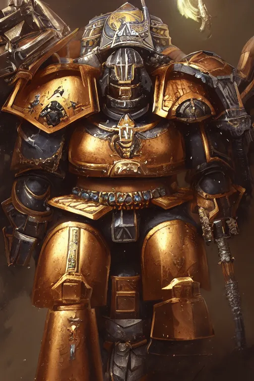 Image similar to armor portrait heros warhammer 4 0 k horus heresy fanart - the primarchs emperor by johannes helgeson animated with vfx concept artist & illustrator global illumination ray tracing hdr fanart arstation zbrush central hardmesh 8 k octane renderer comics stylized