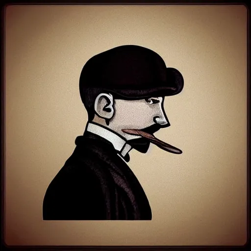 Image similar to peaky blinder emoji