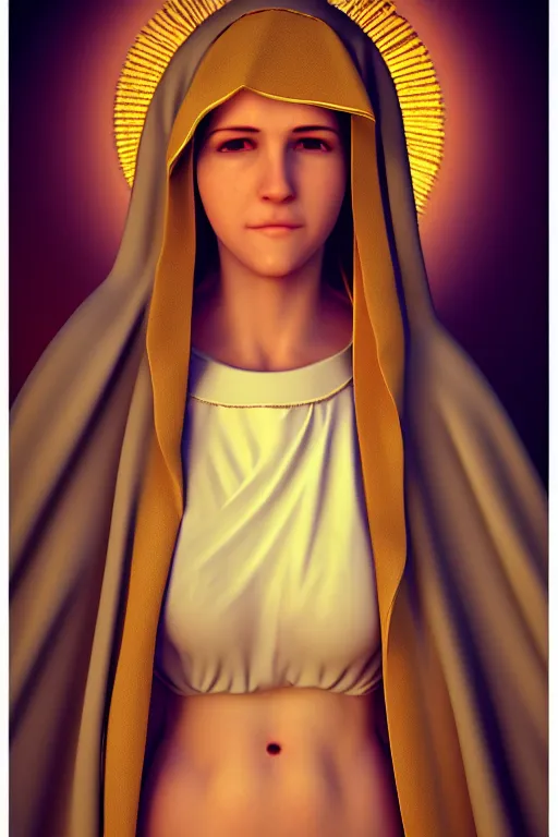 Prompt: a highly detailed and realistic photo of the virgin mary cosplay on a herogasm, artstation, 4 k, correctly anatomy, good light