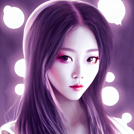 Image similar to portrait of a beautiful women, tzuyu. by pu hua, cyberpunk, pixiv contest winner. futuristic. detailed painting