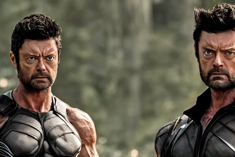 Image similar to film still of Karl Urban as wolverine in new X-men movie, 4k