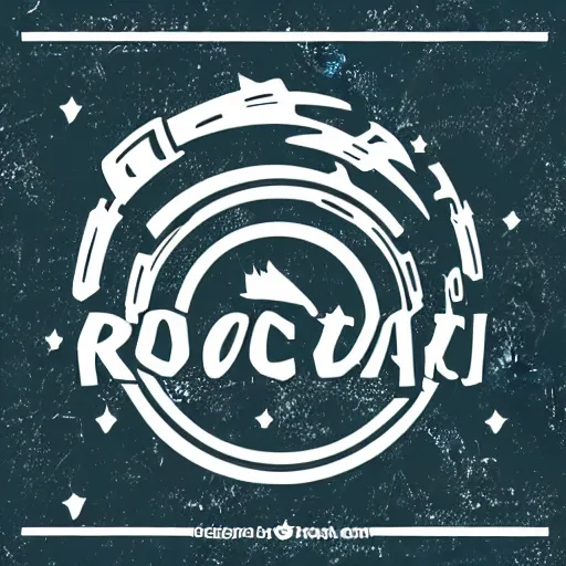 Prompt: rocket logotype vector style