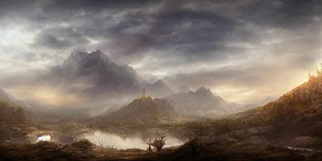 Image similar to matte painting