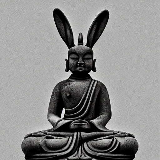 Image similar to zen Buddhist bunny, depth of field, mystical, zen, hyperdetailed + Anime and Manga