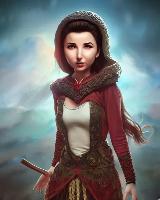Prompt: an epic fantasy comic book style full body portrait painting of Nancy ajram , elegant, character design by Mark Ryden and Pixar and Hayao Miyazaki, unreal 5, DAZ, hyperrealistic, octane render, cosplay, RPG portrait, dynamic lighting, intricate detail, summer vibrancy, cinematic