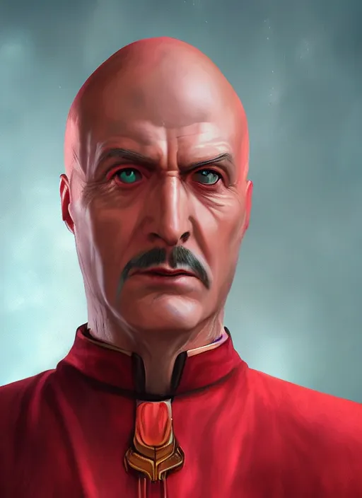 Prompt: a fantasy comic book style portrait painting of red priest in lord of mysteries, unreal 5, daz, hyper realistic, octane render, rpg portrait, ambient light, dynamic lighting