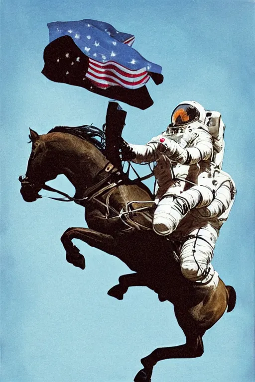 Image similar to astronaut riding horse, upside down