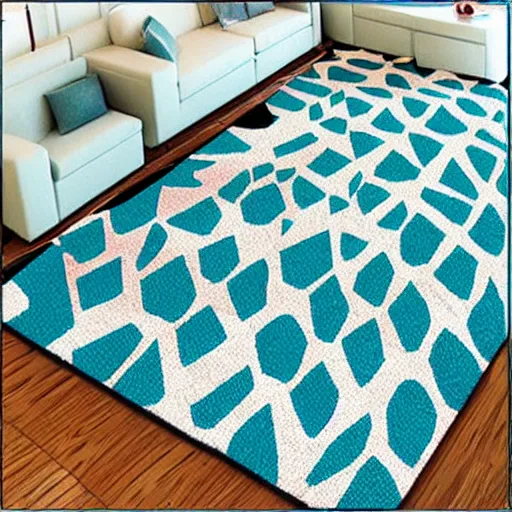 Image similar to Soft and fresh color geometric pattern carpet