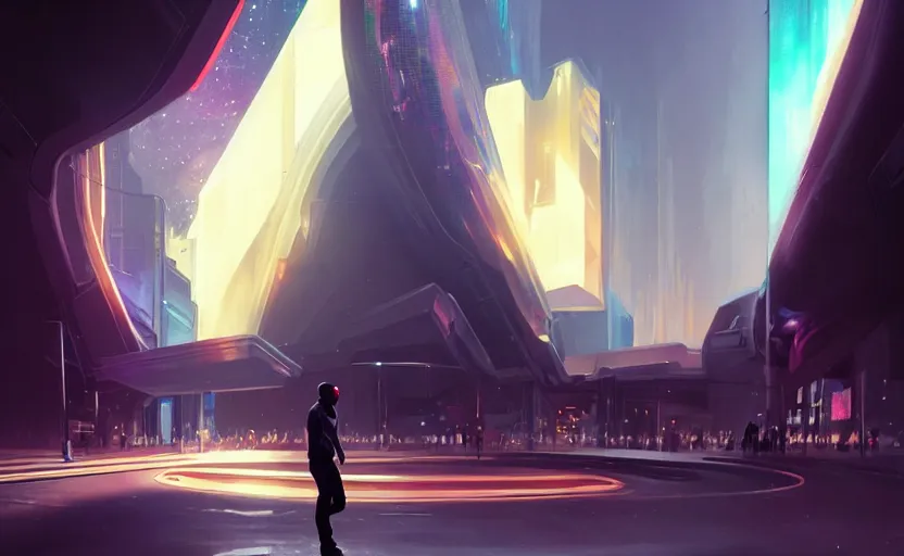 Image similar to handsome black genius infiltrating the metaverse, cenimatic and dramatic, curved translucent holographic displays, urban atmosphere, cmyk glowing lights, highly detailed, digital painting, artstation, concept art, smooth, sharp focus, illustration, art by wlop, mars ravelo and greg rutkowski