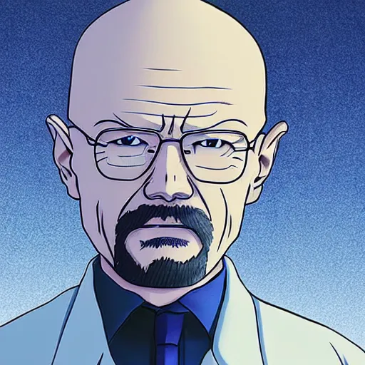 Prompt: walter white, anime style