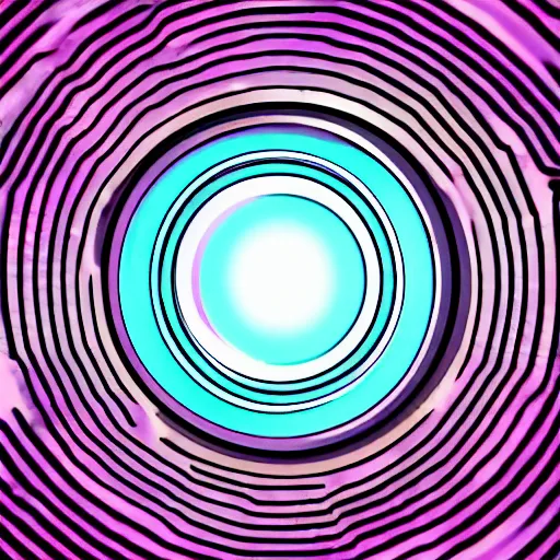 Prompt: into a black hole, 16 bits SNES graphic, very low saturation, gradient, motion blur, color displacement