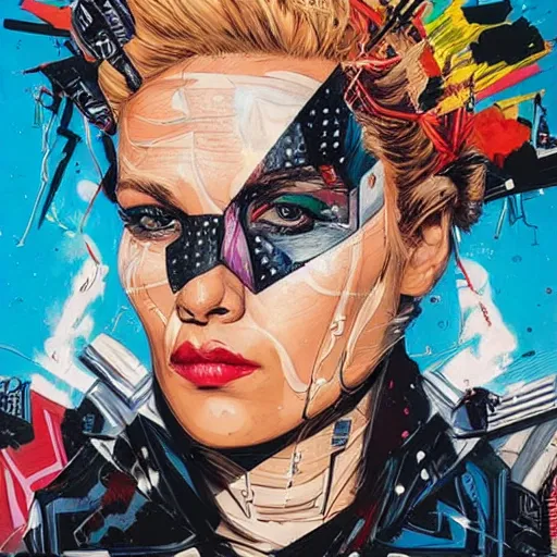 Image similar to head exploding, by MARVEL comics and Sandra Chevrier