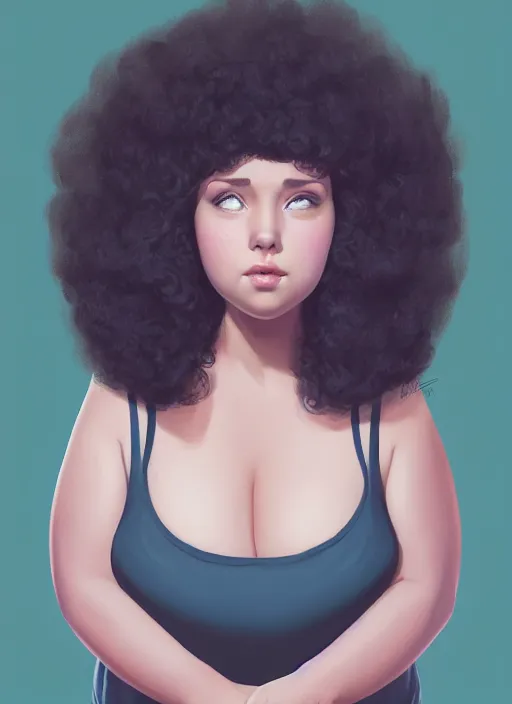 Image similar to full body portrait, teenage betty cooper, blonde hair, obese, bangs, ponytail, sultry, realistic, sultry smirk, fluffy bangs, curly bangs, fat, belly, beautiful girl, intricate, elegant, highly detailed, digital painting, artstation, concept art, smooth, sharp focus, illustration, art by wlop, mars ravelo and greg rutkowski