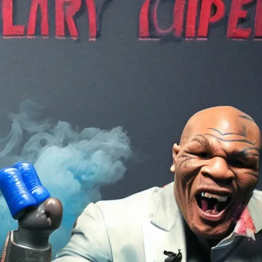 Image similar to claymation mike tyson vaping