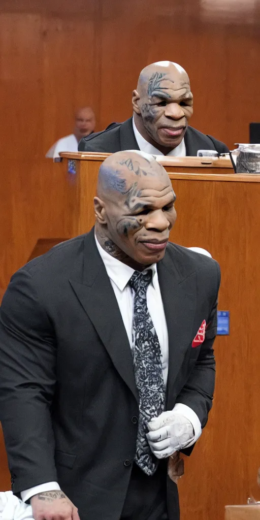 Image similar to all rise and please welcome judge mike tyson