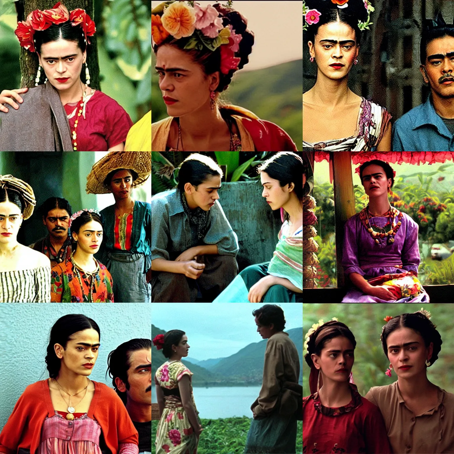 Prompt: a film still from frida ( 2 0 0 2 )