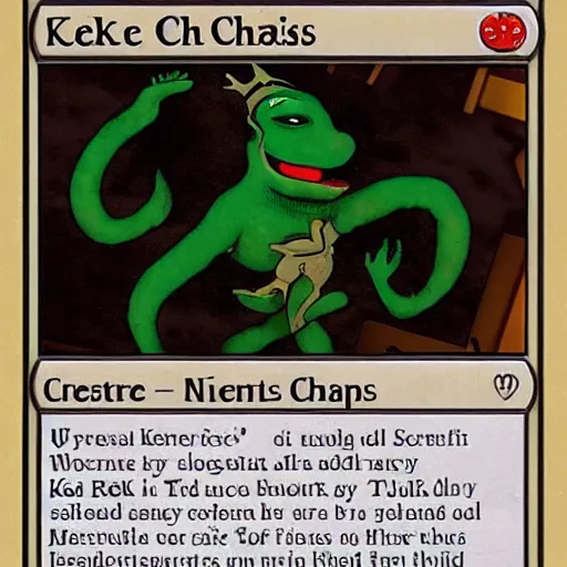 Image similar to Kek, the god of chaos