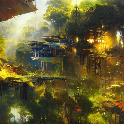 Image similar to Paradise, hyperrealism, no blur, 4k resolution, ultra detailed, style of John Berkey, Hans Thoma, Anato Finnstark