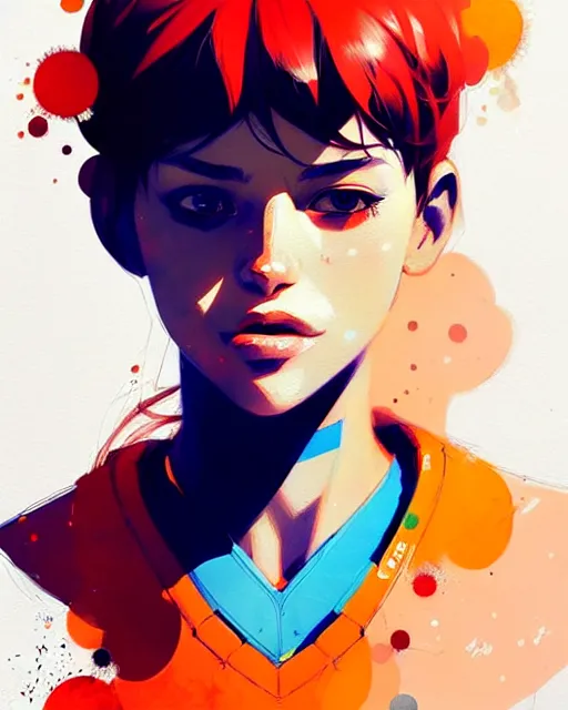Image similar to a ultradetailed beautiful panting of a stylish girl in a knicks jersey, by conrad roset, greg rutkowski and makoto shinkai, trending on artstation