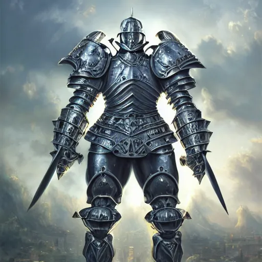 Image similar to a masterpiece ultrarealistic ultradetailed portrait of full armored magic knight strong man with sword baroque renaissance. wide angle, intricate, elegant, by stanley artgerm lau, wlop, rossdraws, james jean, andrei riabovitchev, marc simonetti, background by james jean, light by julie bell, porcelain skin. global illumination. vfx