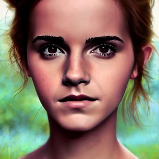 Image similar to emma watson, 8 k, depth of field, 3 d, art by keith thompson