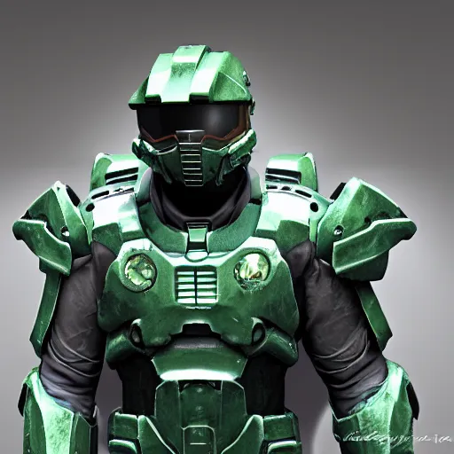 Prompt: Jerma985 as Master Chief, photorealistic, cinematic lighting, highly detailed