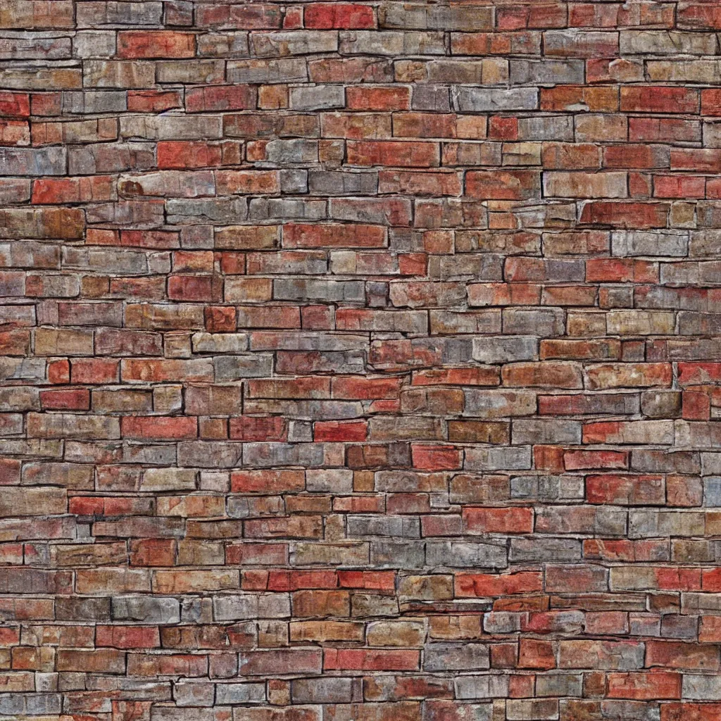 Prompt: plaid painted brick texture