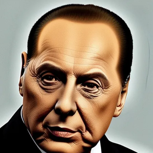 Prompt: Berlusconi in the style of all tomorrows