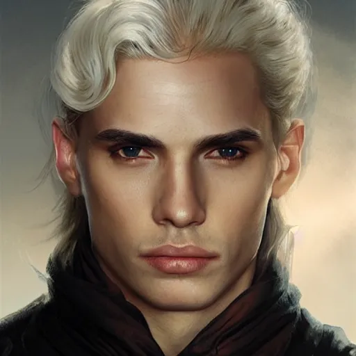 Prompt: Viserys Targaryen in rapture, very detailed sharp angular masculine face, hooked nose and square jaw long fluffy curly blond hair, light blond hair, gorgeous, beautiful, intricate, highly detailed, digital painting, artstation, concept art, sharp focus, illustration, art by greg rutkowski and alphonse mucha