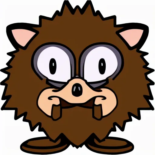 Image similar to amongus game twitch emote sus hedgehog