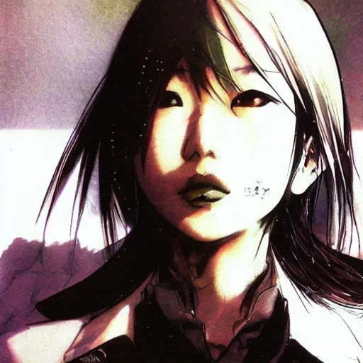 Image similar to beautiful korean woman wearing an eyepatch, yoji shinkawa