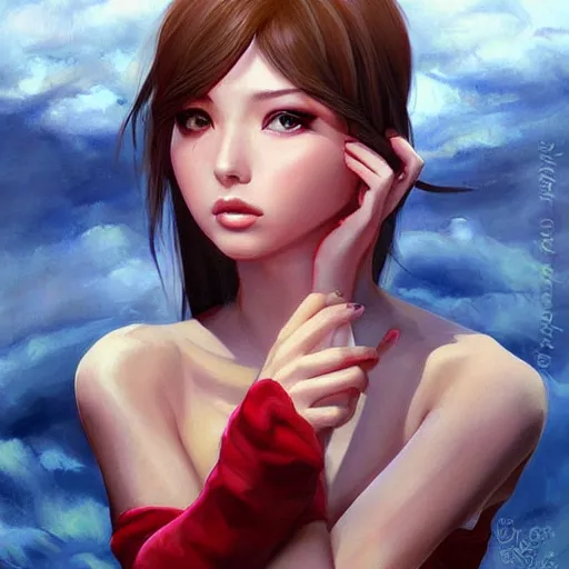 Image similar to a beautiful painting representative of the art style of artgerm