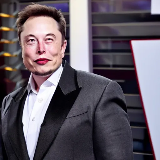 Prompt: elon musk dressed in a alexander mcqueen outfit