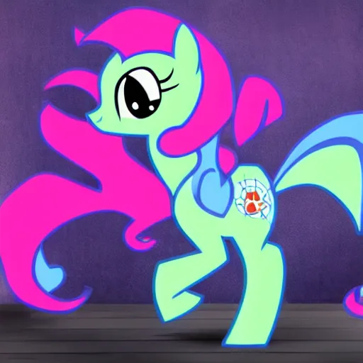 Prompt: a nuclear attack on my little pony